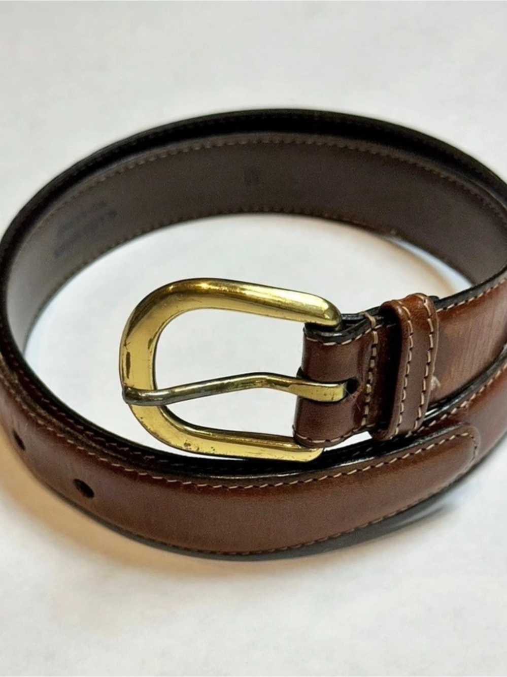 Torino Glazed Kipskin Glove Lined Belt Brown